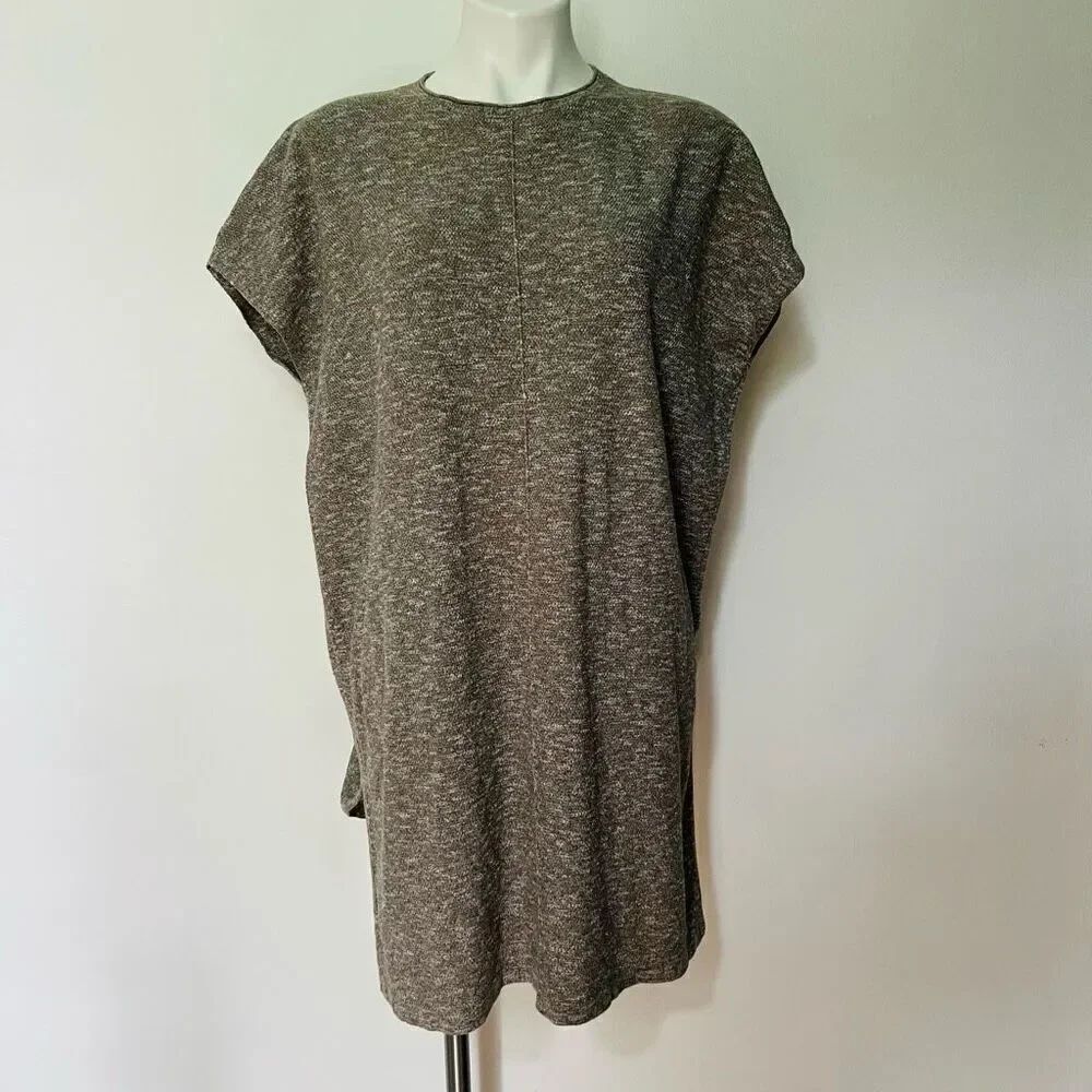 Pure Jill J Jill Cotton Shift Dress Sage green